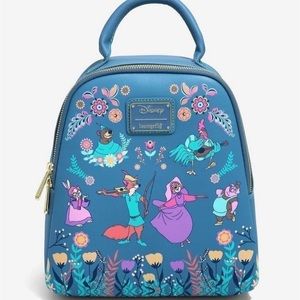 BNWT Loungefly Robin Hood Floral Mini Backpack